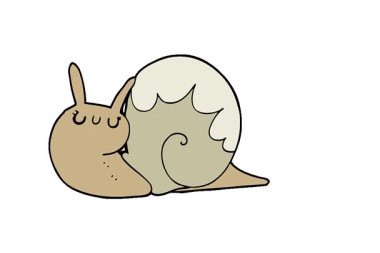 Basit bir döngülü sevimli çizgi film salyangozu.