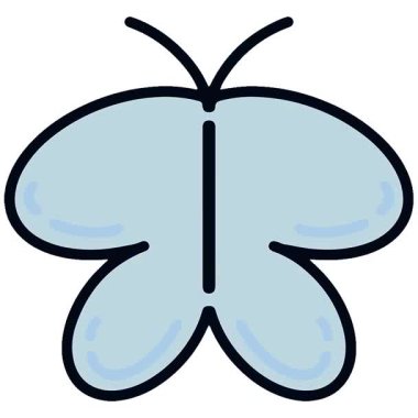 Basit bir döngü animasyonu basit sevimli bir kelebek