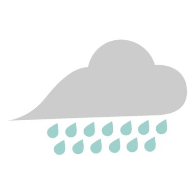 Basit bir döngü hareketli yağmur bulutu