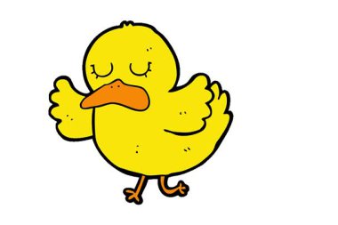 Basit bir çizgi film ördeği.