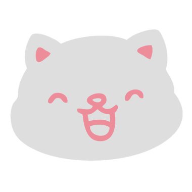 Dilini dışarı çıkaran basit bir kedi suratı.