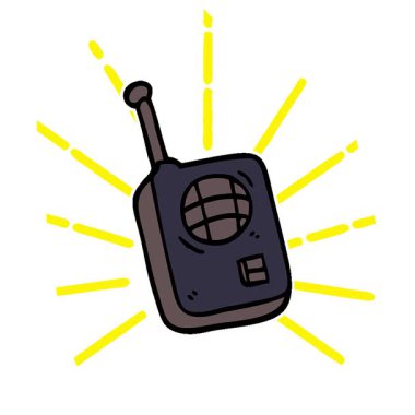 Basit bir çizgi film animasyonu. Karalama telsizi.