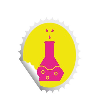 Bir bilim deneyinin basit bir döngülü dairesel kabuk soyma çıkartması karikatürü