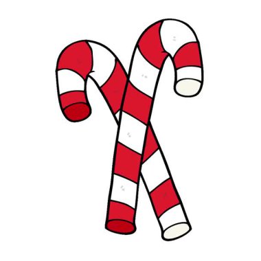 Basit bir çizgi film şeker kamışları.