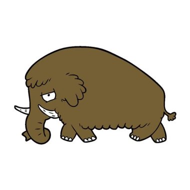 Basit bir döngü çizgi film mamutu.