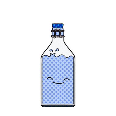 Basit bir çizgi film animasyonu. Eski bir su şişesi.