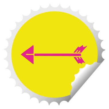 Basit bir döngü animasyon dairesel soyma çıkartması ilginç çizgi film oku