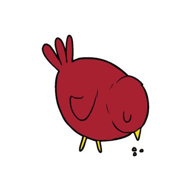 Basit bir çizgi film kuşu.