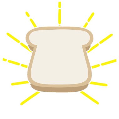 Basit bir döngü canlandırılmış ekmek dilimi.