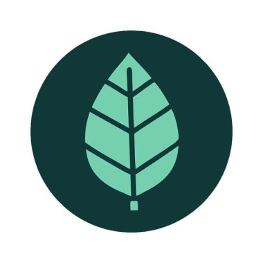 Yaprağın basit bir döngü ikonik dövme görüntüsü