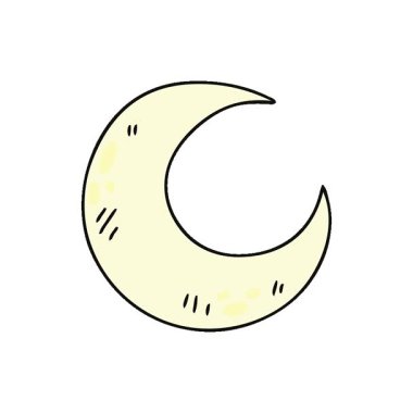 Basit bir döngü animasyon el çizilmiş tuhaf bir çizgi film hilal ayı