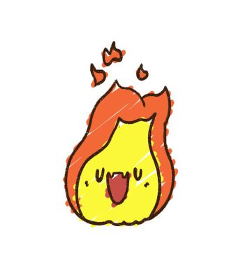 Basit bir döngü animasyon Ateş Tebeşiri Çizimi