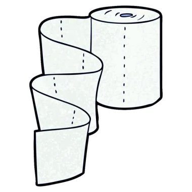 Basit bir çizgi film mutfak rulosu.