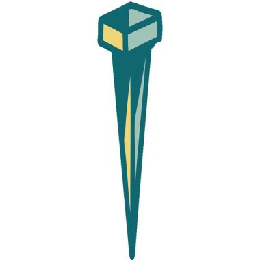 Demir çivinin basit bir ikonik dövme görüntüsü