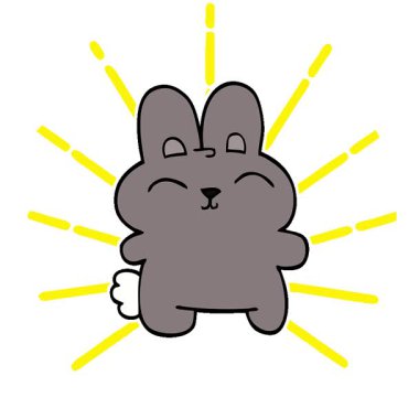 Basit bir çizgi film animasyonu Gri Karalama Tavşanı