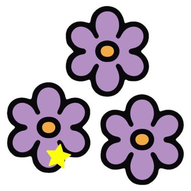 Basit bir döngü animasyon basit çiçek tasarımı