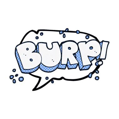 Basit bir döngü çizilmiş el yazısıyla çizilmiş çizgi roman konuşma balonu geğirme metni