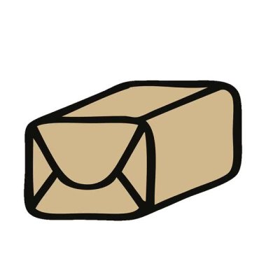 Basit bir döngü animasyonu kağıdın sevimli bir karikatürü