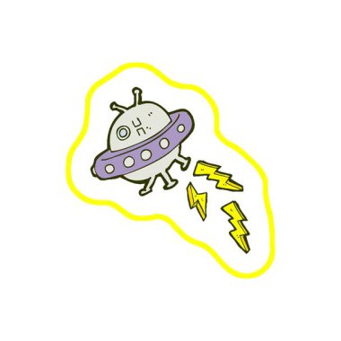 Basit bir döngülü çizgi film UFO 'su.