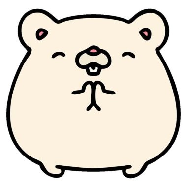 Sevimli bir hamstırın basit bir çizgi filmi.