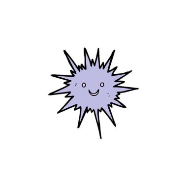 Basit bir çizgi film animasyonu deniz kestanesi.