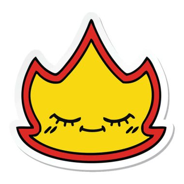 Tatlı bir çizgi film alevinin basit bir döngü canlandırmalı çıkartması.