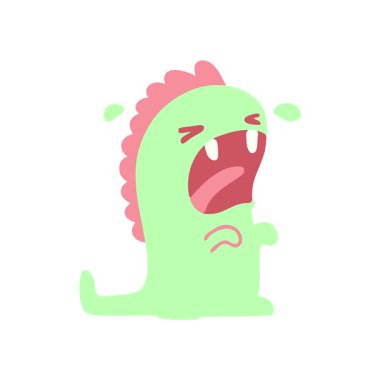 Basit bir döngülü ağlayan dinozor.