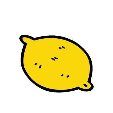 Basit bir çizgi film animasyonu karalama organik limon