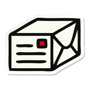 Sevimli bir karikatür kağıdının basit bir döngü canlandırmalı çıkartması