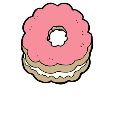 Basit bir çizgi film bisküvisi.