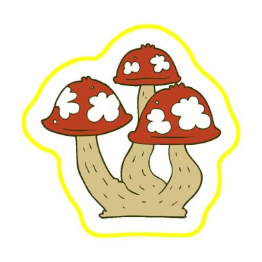 Basit bir çizgi film mantarı döngüsü.