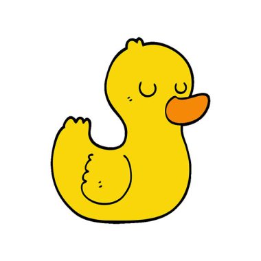 Basit bir çizgi film ördeği.