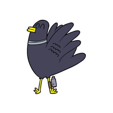 Basit bir çizgi film kuşu.