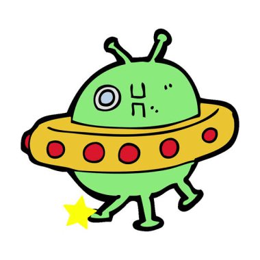 Basit bir döngülü çizgi film UFO 'su.