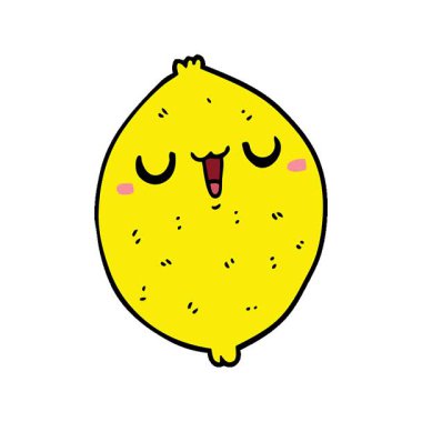 Basit bir çizgi film. Mutlu limon.