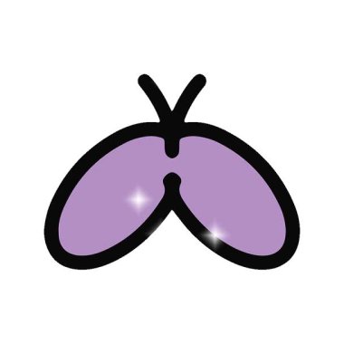 Basit bir döngü animasyonu basit sevimli bir kelebek