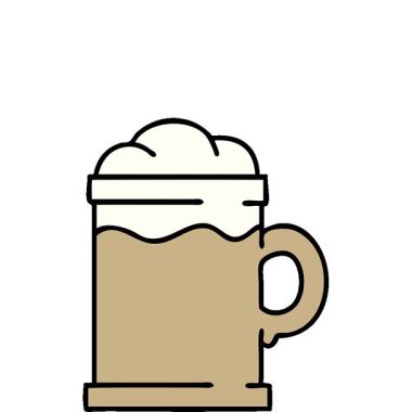 Basit bir çizgi film çizgi filmi birası.