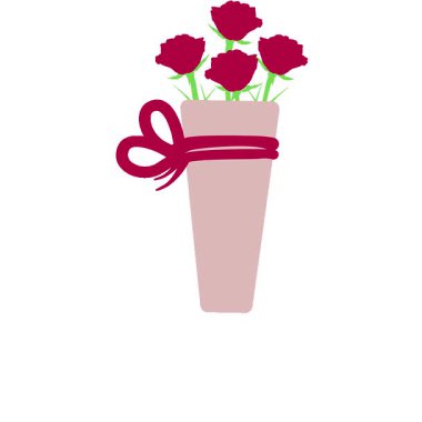 Basit bir çiçek buketi.