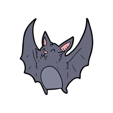 Basit bir döngülü çizgi film vampir cadılar bayramı yarasası.