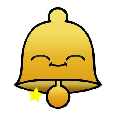 Basit bir döngü hareketli gölgeli bir çan karikatürü