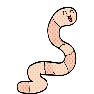 Basit bir çizgi film solucanı.