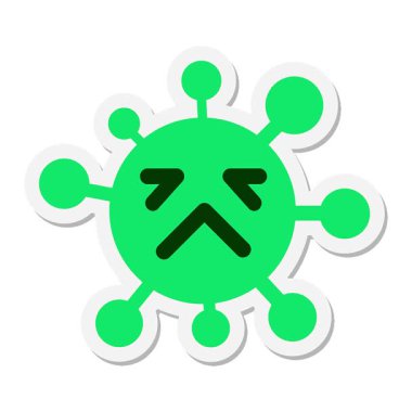 Yorgun virüs çıkartması üzerine basit bir döngü animasyonu