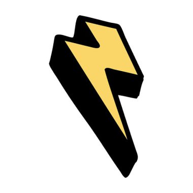 Geleneksel yıldırım stilinde basit bir döngü animasyon dövmesi