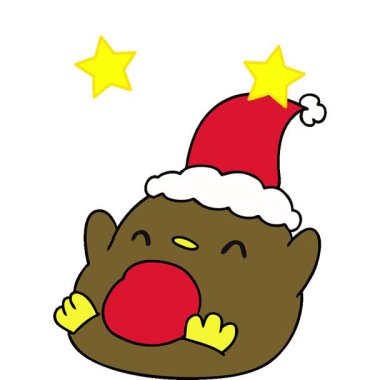 Kawaii pengueninin Noel karikatürünü çizmiş basit bir döngü animasyonu.