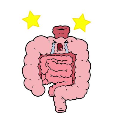 Basit bir çizgi film bağırsağı ağlaması.