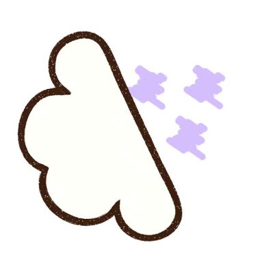 Basit bir döngü animasyon Bulut Tebeşiri Çizimi