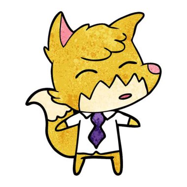 Basit bir çizgi film tilkisi.