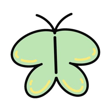 Basit bir döngü animasyonu basit sevimli bir kelebek