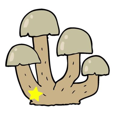 Basit bir döngü çizgi film mantarı.