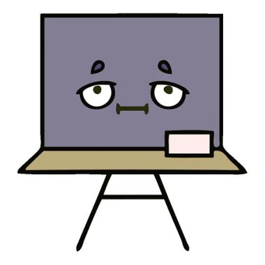 Basit bir çizgi film karakteri çizimi.